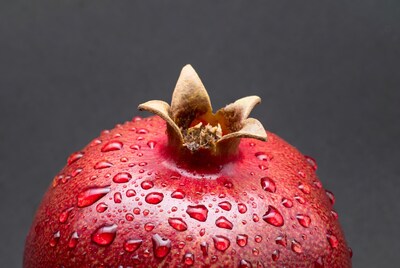 Pomegranate with Water Droplets