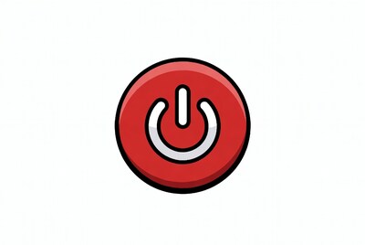 Red Power On Button Icon