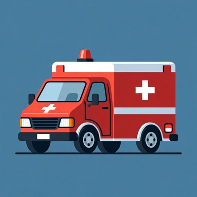 Red Ambulance Illustration