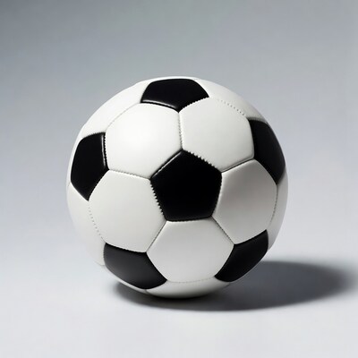 Black and white soccer ball