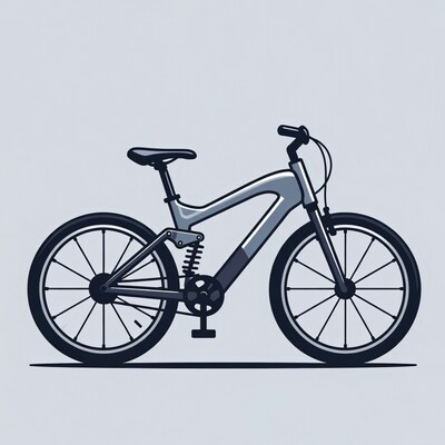 Silver Mountain Bike Illustration