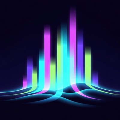 Vibrant Neon Vertical Light Streaks