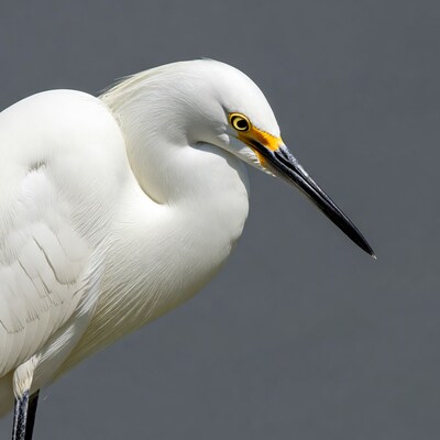 Closeup of snowy egret