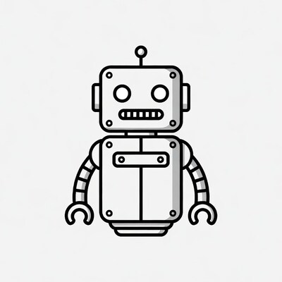 Cartoon Robot Illustration