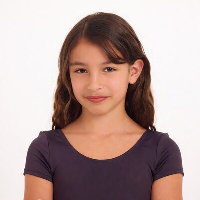 Young Asian girl in purple top