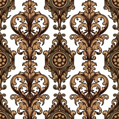 Ornate Baroque Floral Pattern