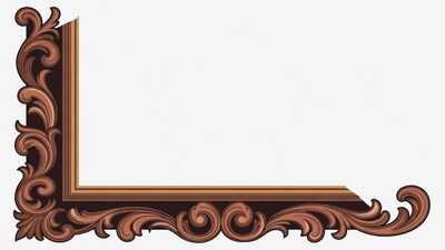 Ornate Brown Picture Frame Corner