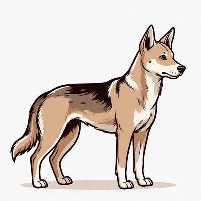 Australian Shepherd Dog Illustration