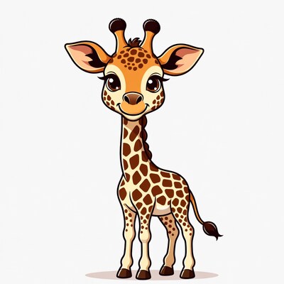 Cute Cartoon Baby Giraffe