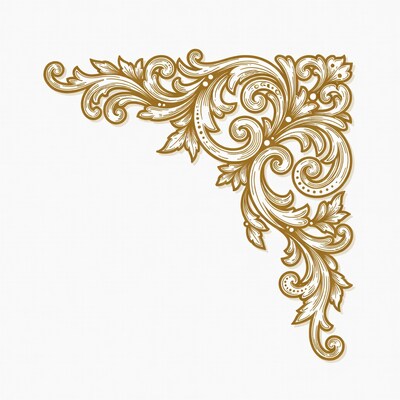 Gold Ornate Corner Design