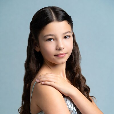 Young girl with braided hair