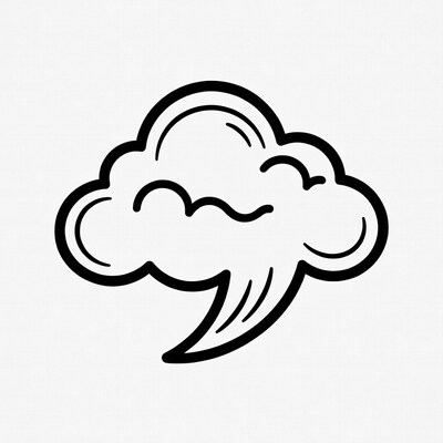 Smiling Cloud Speech Bubble Illustration