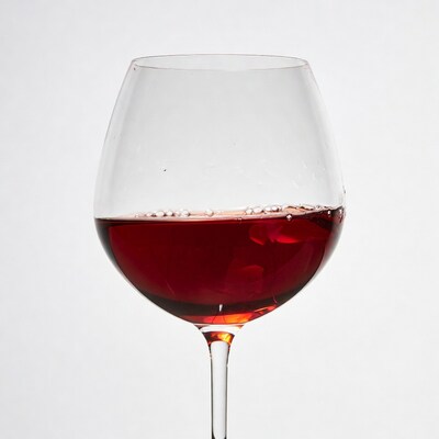 Red wine in glass