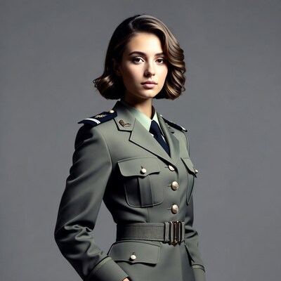 Woman in military uniform