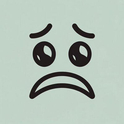 Sad crying face emoji illustration