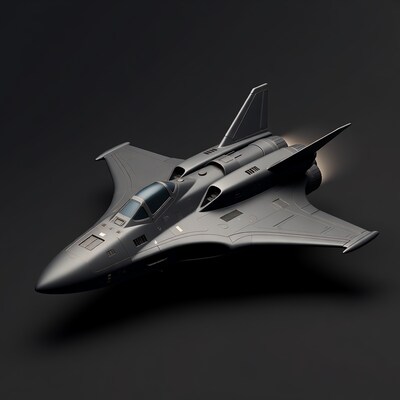 Sleek gray fighter jet