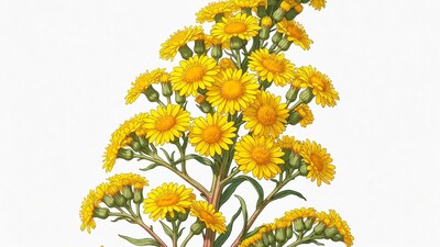 Goldenrod Flowers Illustration