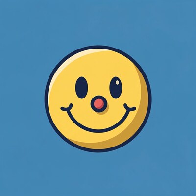 Clown Smile Emoji Illustration