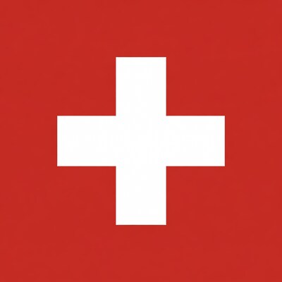 Swiss Flag Red Background