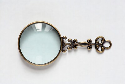 Vintage Brass Magnifying Glass