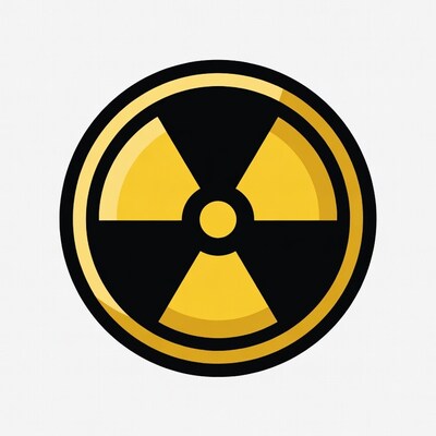 Yellow Radiation Warning Symbol