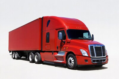 Red Freightliner Semi Truck
