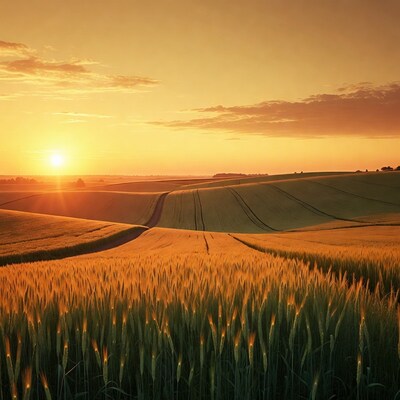 Wheat Fields at Sunset