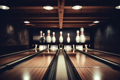 Bowling Pins on Lane