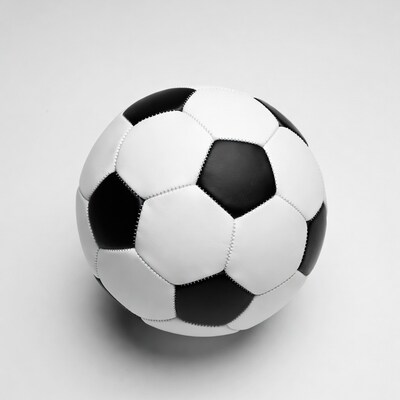 Black and white soccer ball