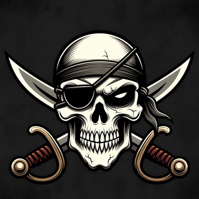 Pirate Skull with Crossed Swords
