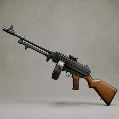 PPSh-41 Submachine Gun with Drum Magazine