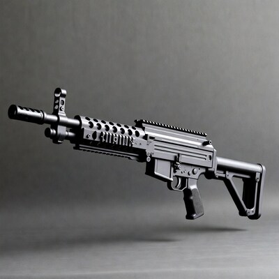 Black Modern Assault Rifle