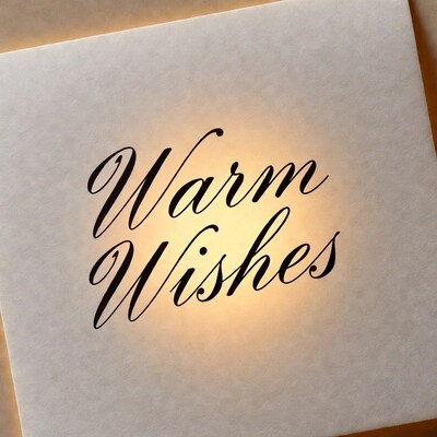 Warm Wishes on Envelope