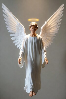 Angel with wings and halo