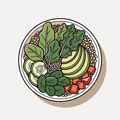 Vibrant Quinoa Salad Bowl Illustration