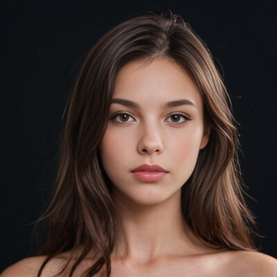 Beautiful woman with brown hair