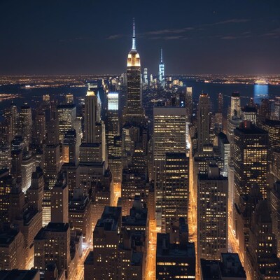 New York City Skyline at Night