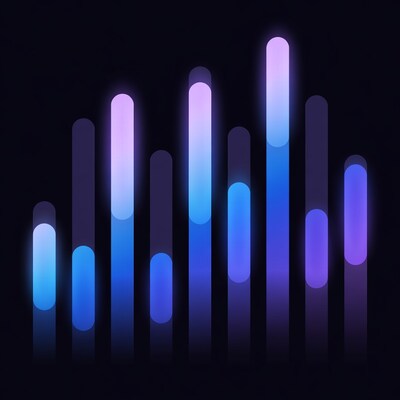 Glowing Neon Bar Graph