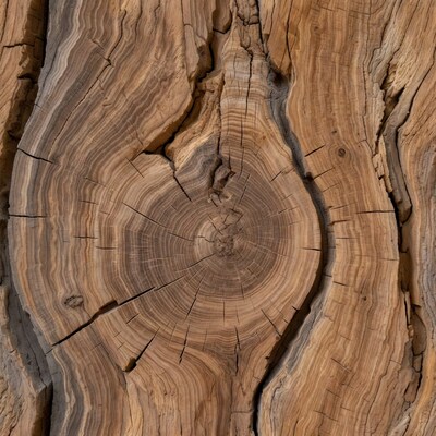 Tree stump cross section