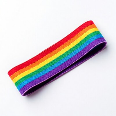 Rainbow Headband on White Background