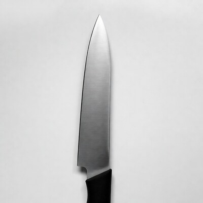 Chef's knife with black handle