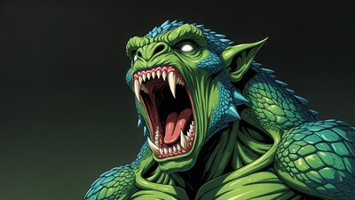 Roaring Green Orc Illustration