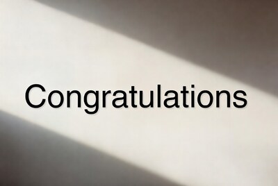 Congratulations Text with Shadow
