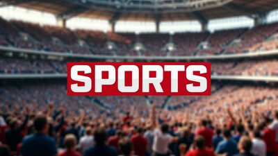 Sports Text Over Stadium Crowd