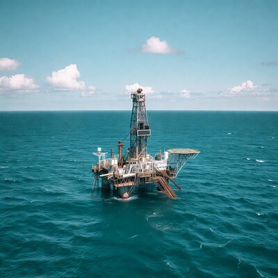 Oil Rig in Ocean