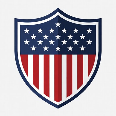 American Flag Shield Illustration