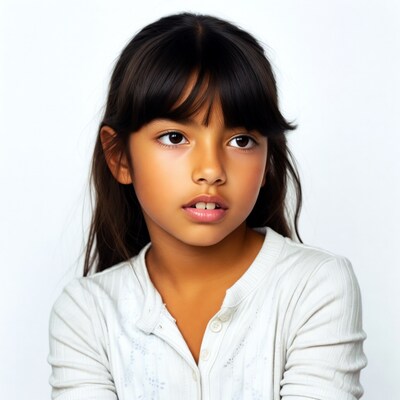 Young Asian girl with bangs