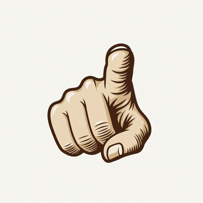 Pointing hand illustration