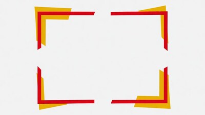 Red and Yellow Corner Frame