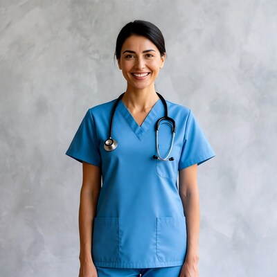 Smiling nurse with stethoscope